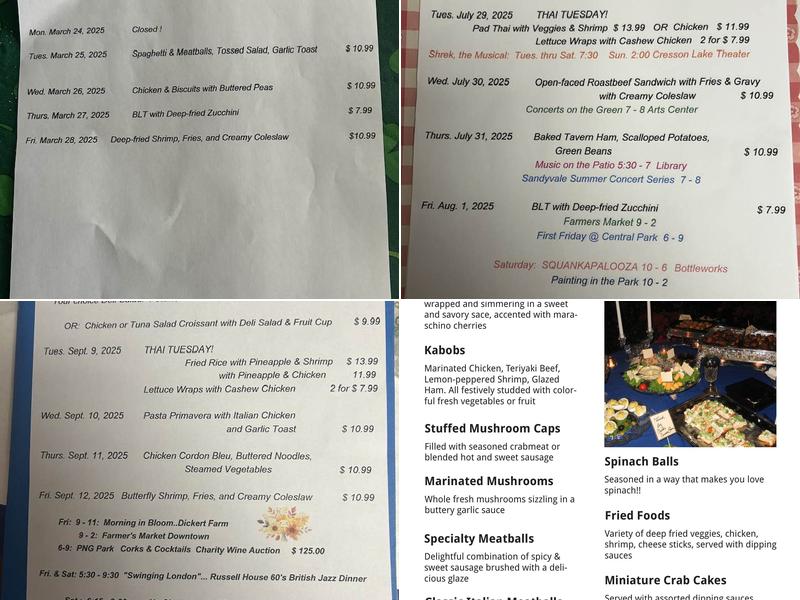 Clark's Corner Store Menu