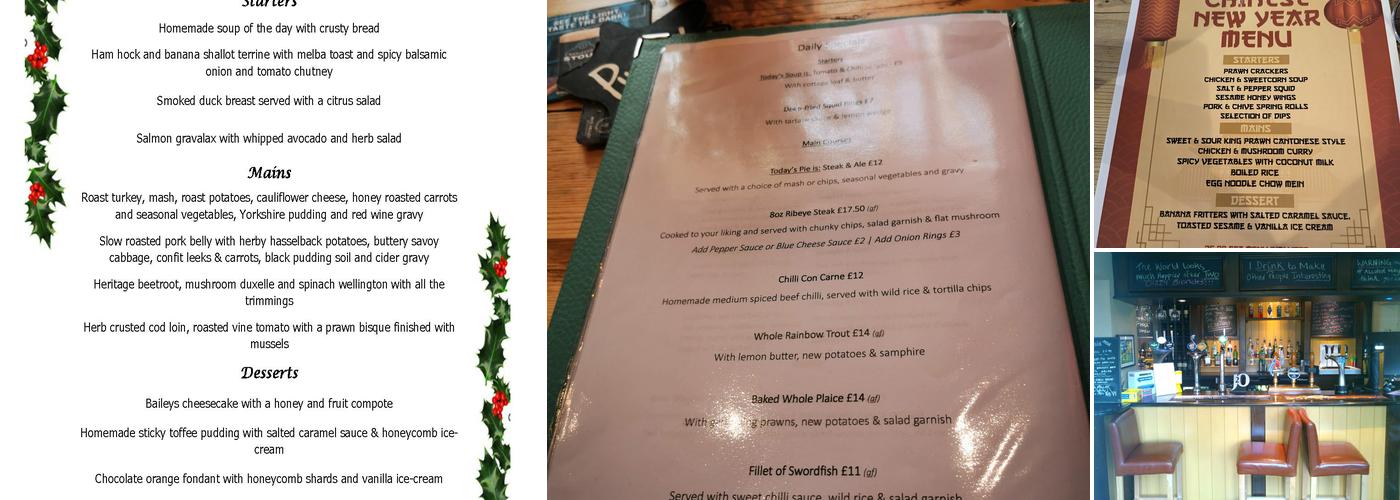 The Fish and Anchor Inn Menu