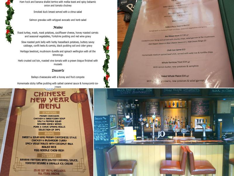 The Fish and Anchor Inn Menu