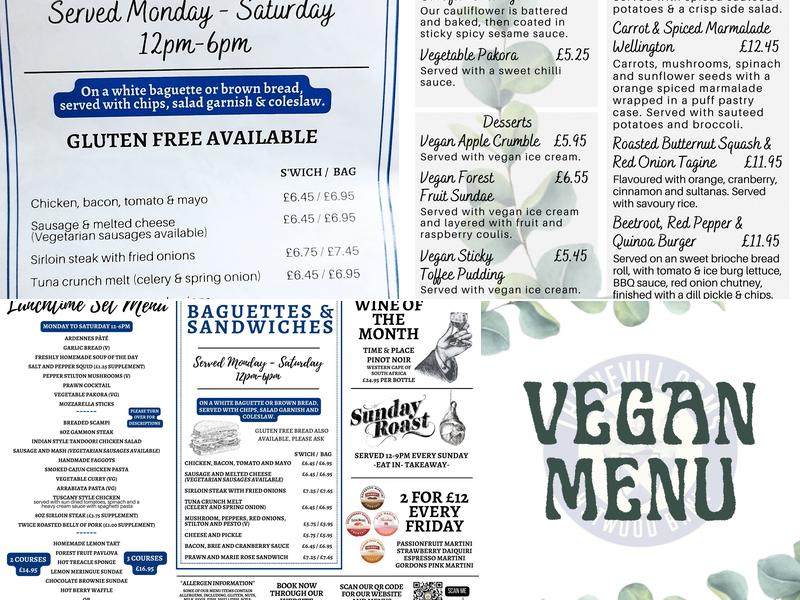 The Nevill Arms Menu