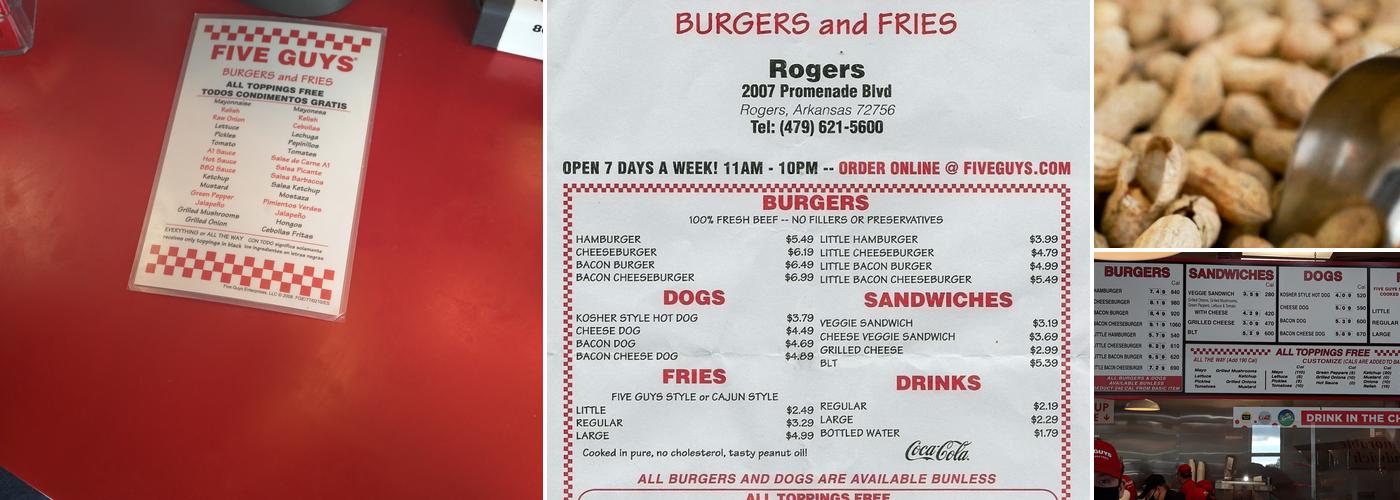 Five Guys Menu