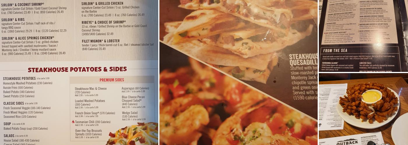 Outback Steakhouse Menu
