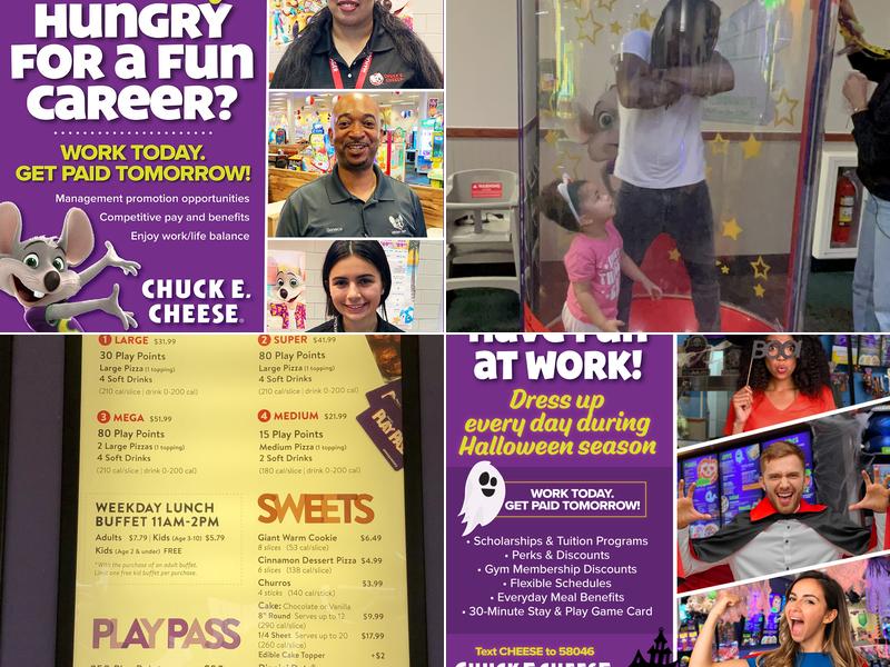 Chuck E. Cheese Menu