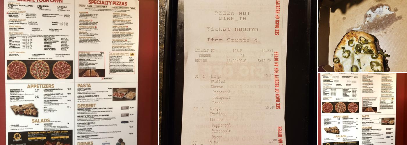 Pizza Hut Menu