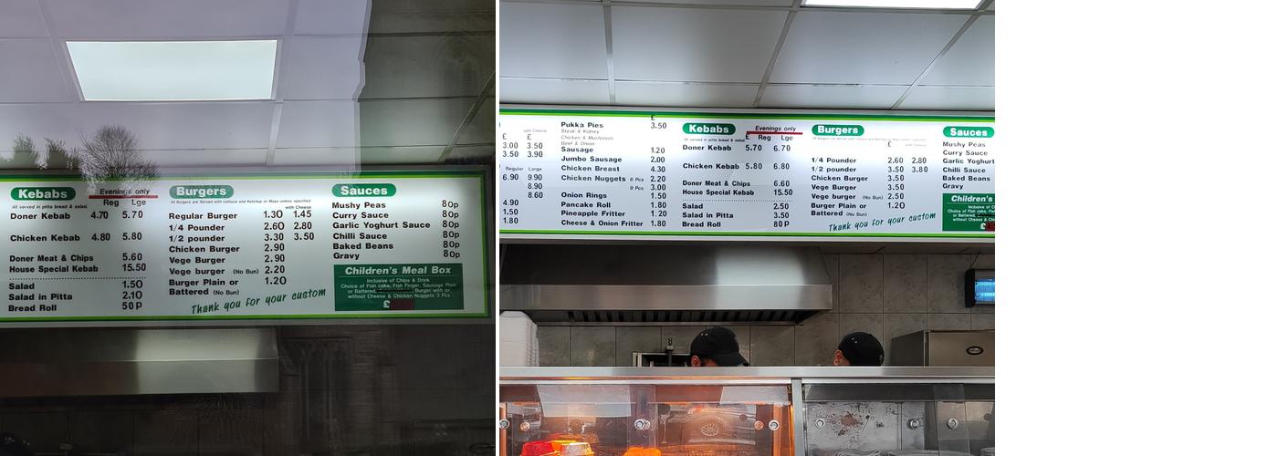 The Chip Shop Menu