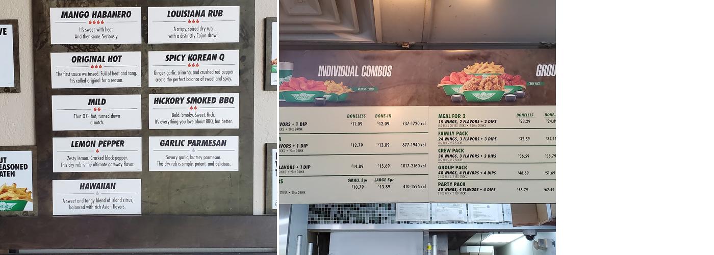 Wingstop Menu