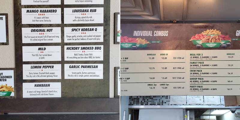Wingstop Menu