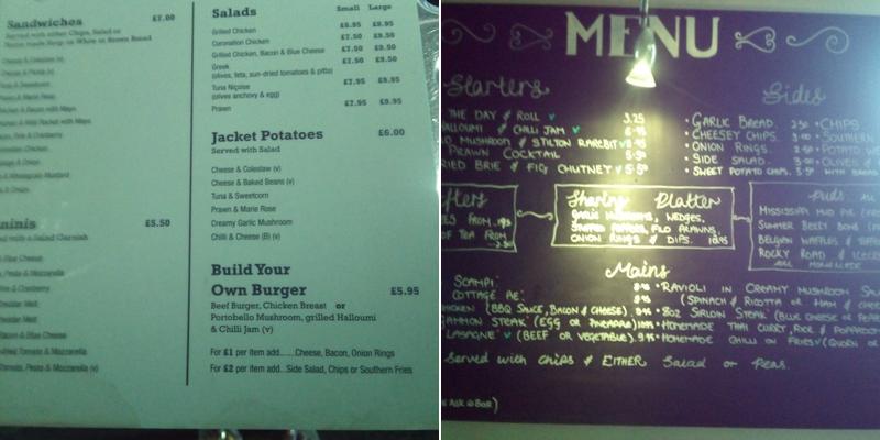 The Dog & Partridge Menu