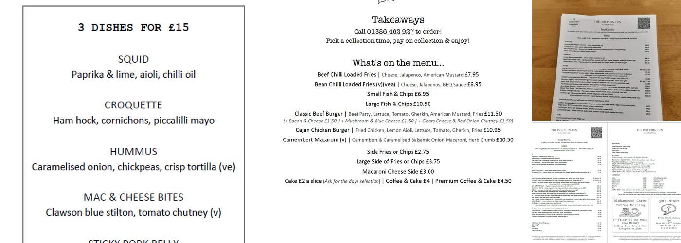 Ounce At The Dolphin Menu