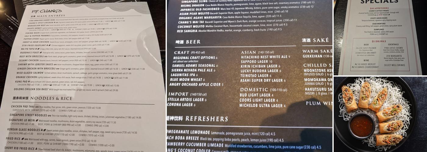 P.F. Chang's Menu