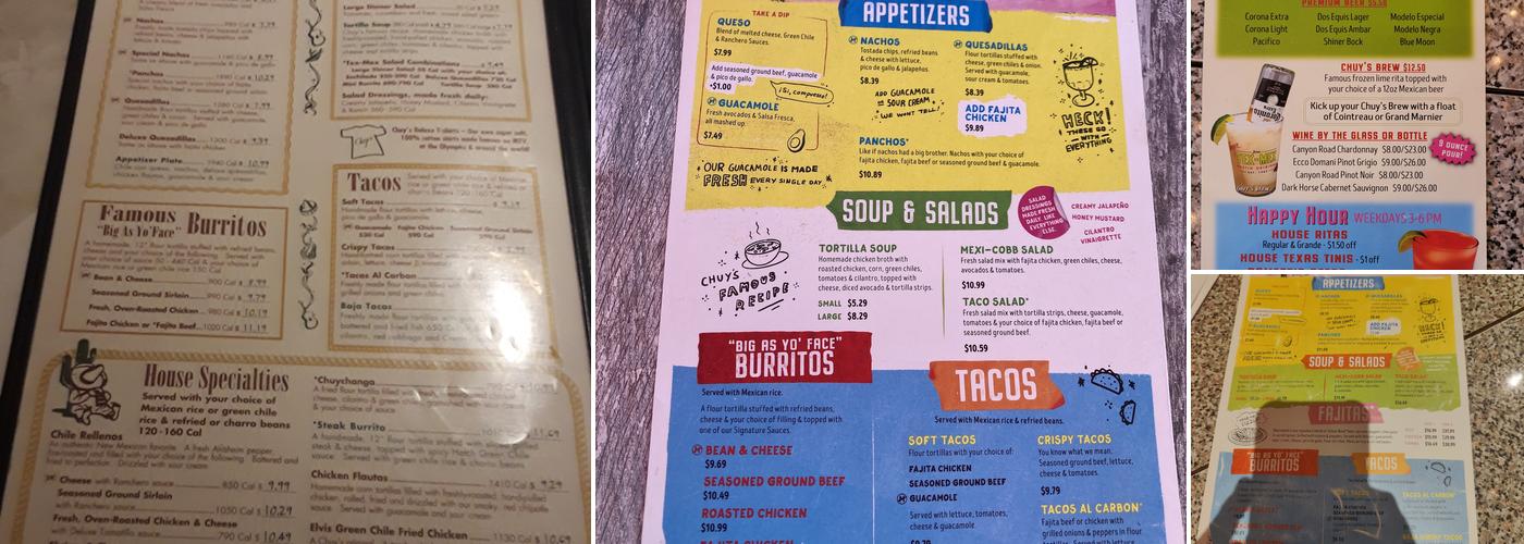 Chuy's Menu