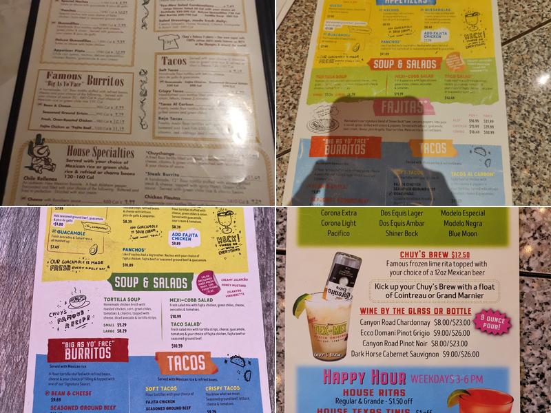 Chuy's Menu