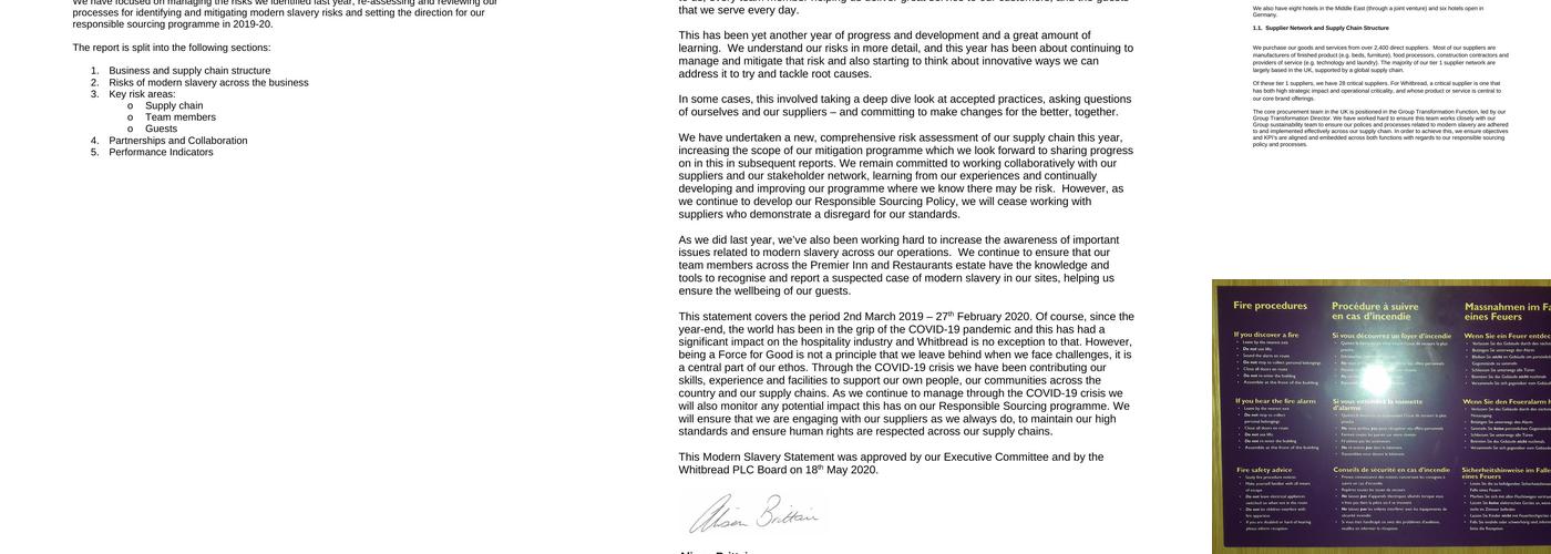 Premier Inn Wakefield South (M1, Jct39) hotel Menu