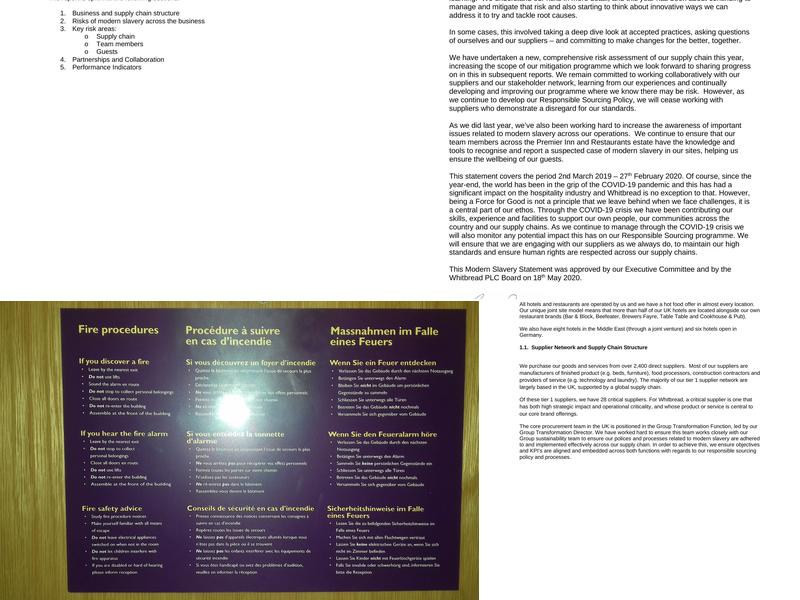 Premier Inn Wakefield South (M1, Jct39) hotel Menu