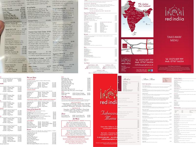 Red India - Uppingham Menu