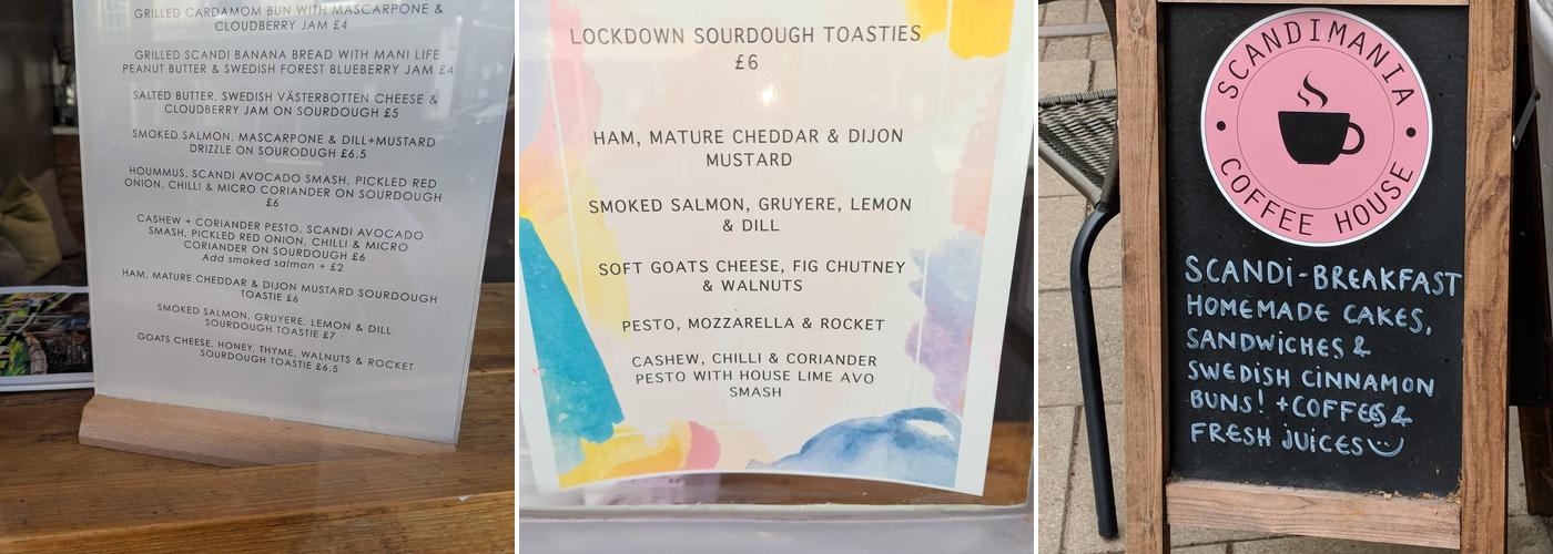 Scandimania Coffee House Menu