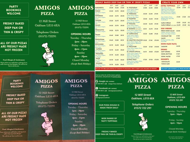 Amigos Menu