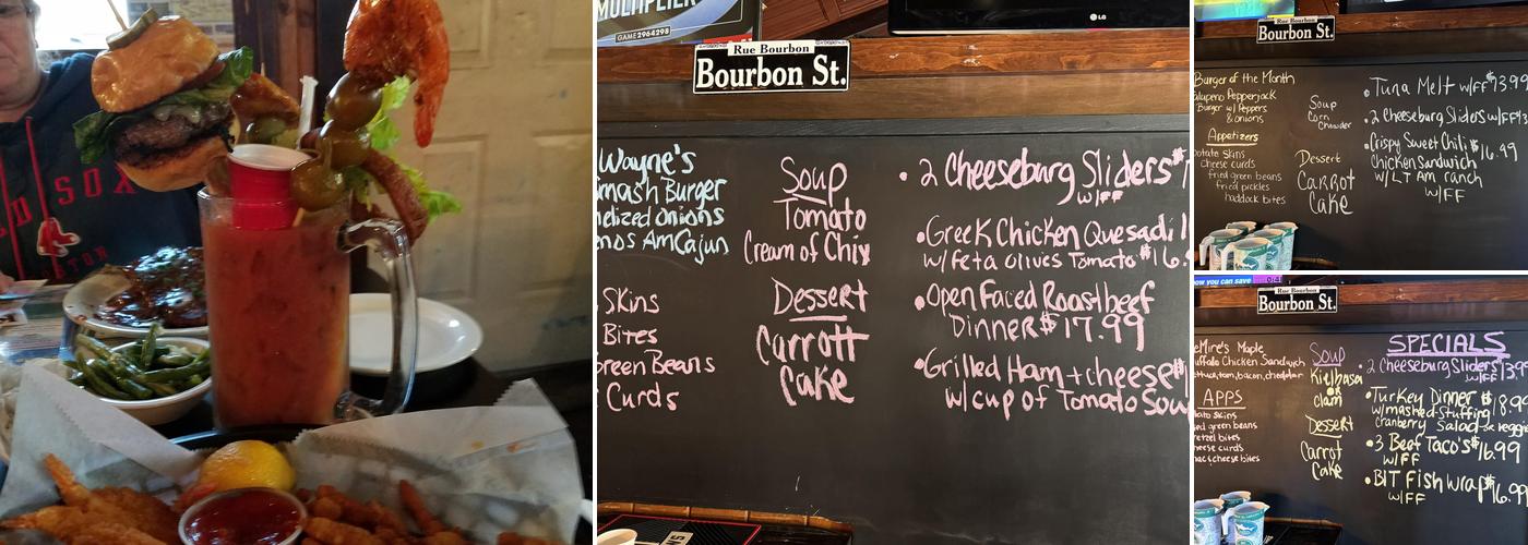 AJ's Trailside Pub Menu
