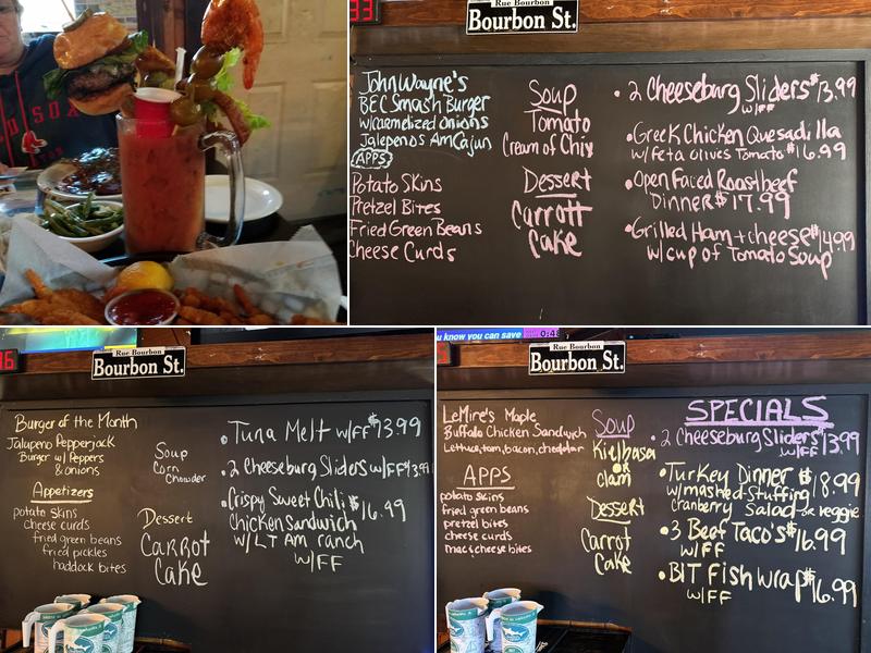 AJ's Trailside Pub Menu