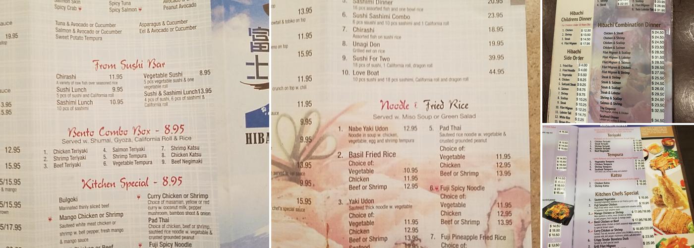 Fuji Menu