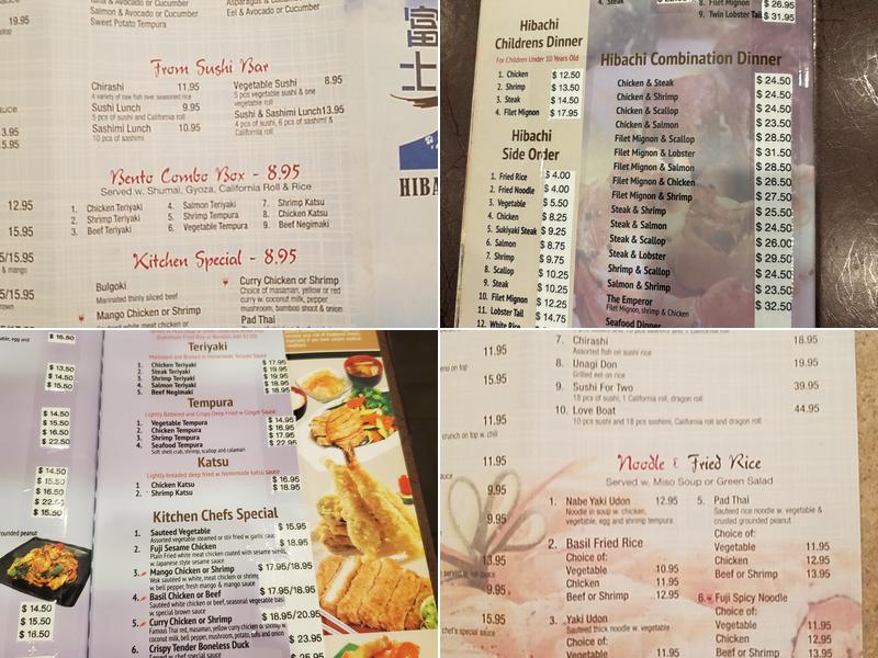 Fuji Menu