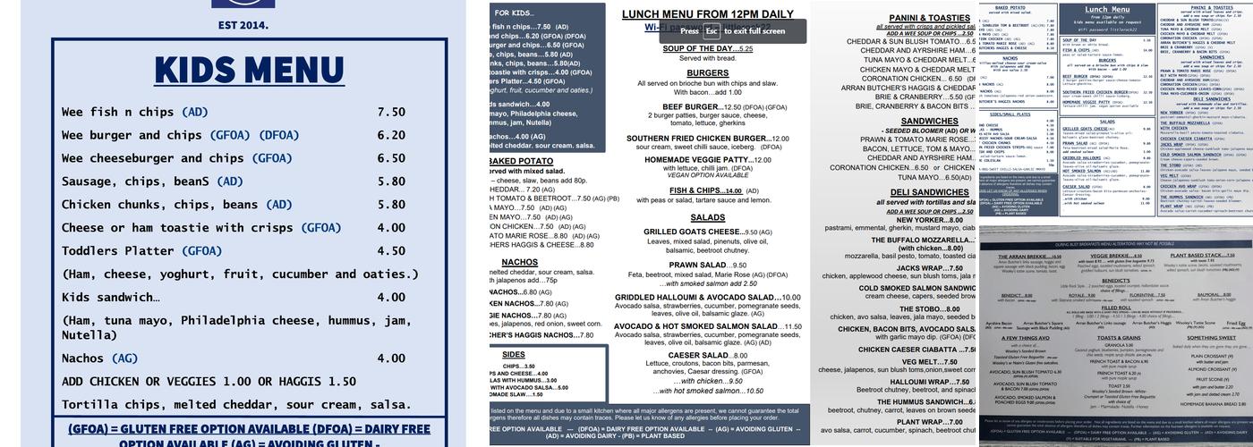 Little Rock Cafe Menu