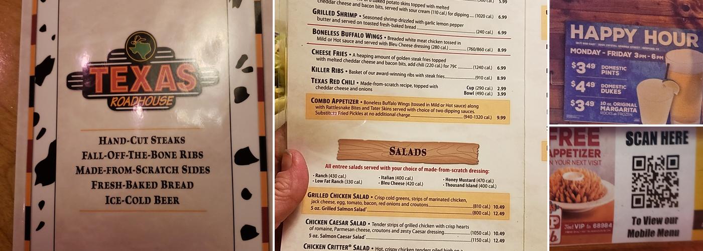 Texas Roadhouse Menu