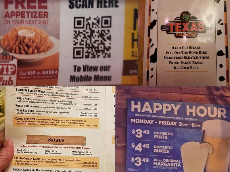 Texas Roadhouse Menu
