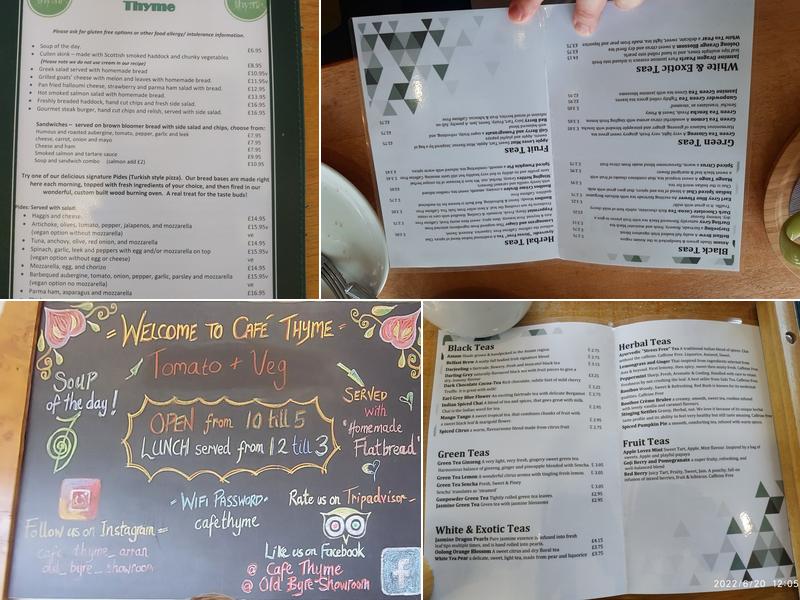Café Thyme Menu