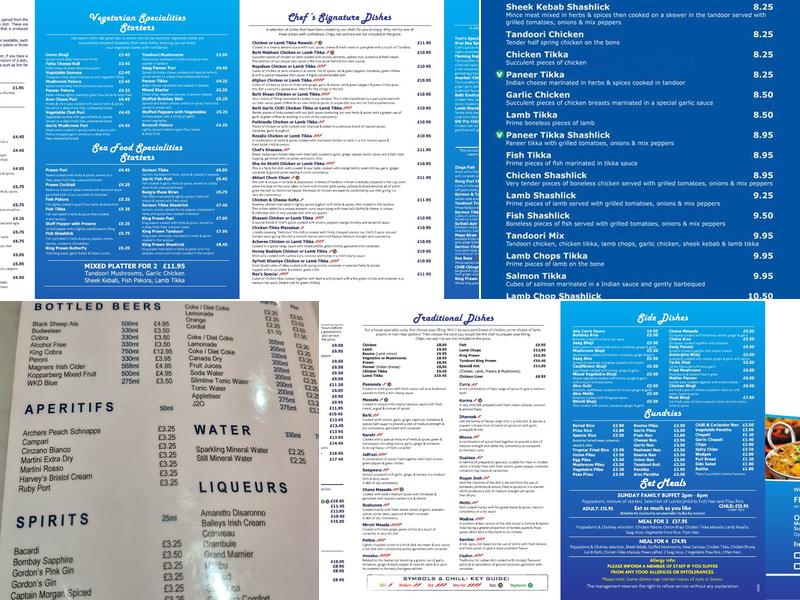 Blue Bay Menu