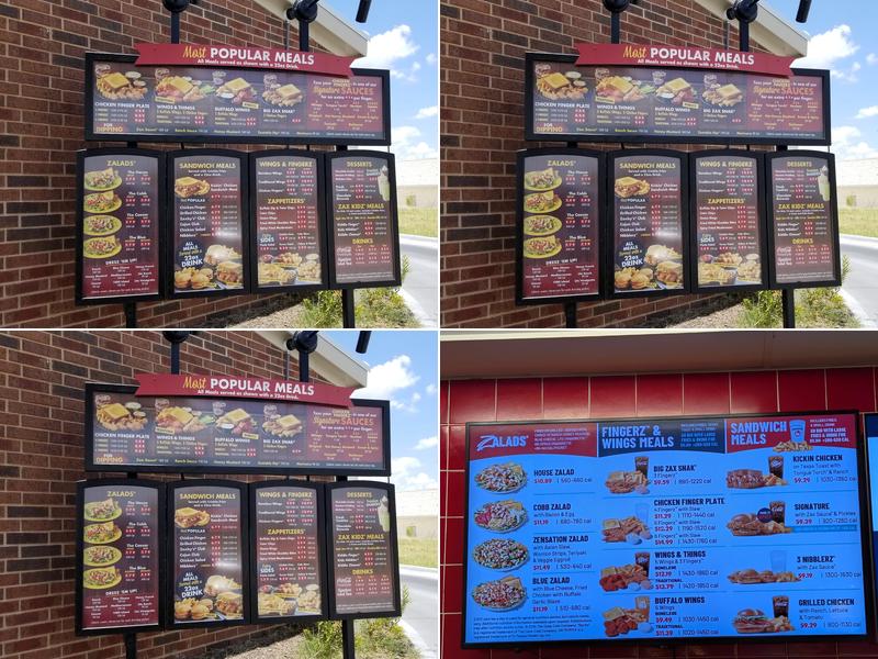 Zaxby's Chicken Fingers & Buffalo Wings Menu