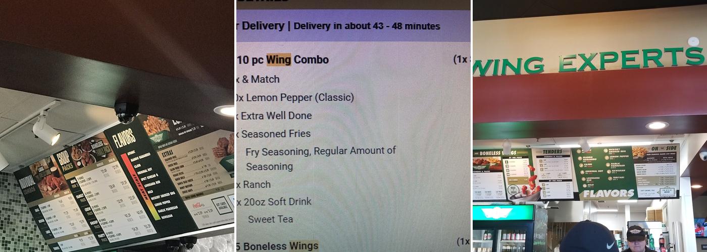 Wingstop Menu