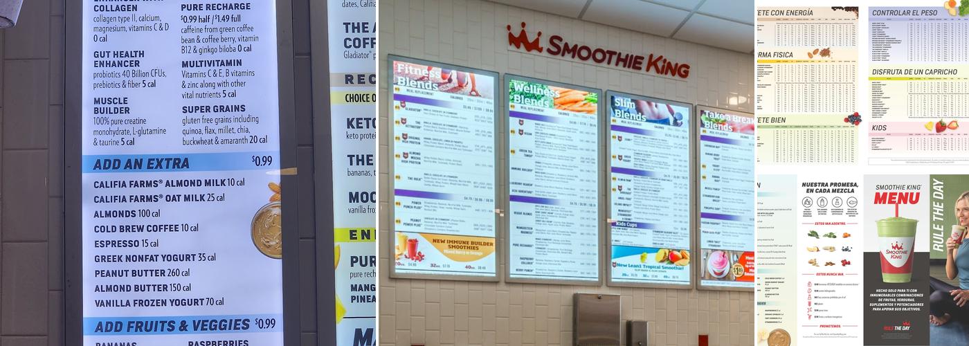 Smoothie King Menu