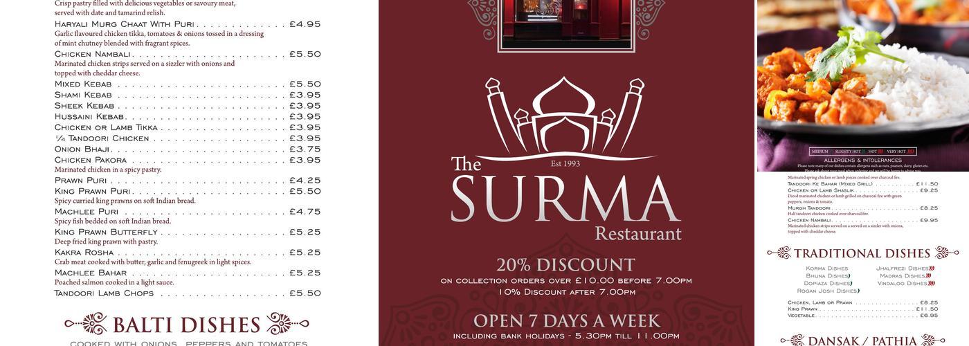 The Surma Menu