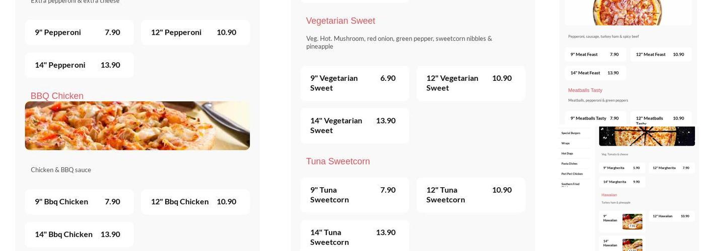 Foggys Pizza and Grill, Manchester Menu