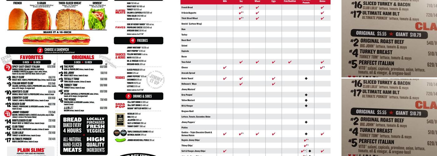 Jimmy John's Menu