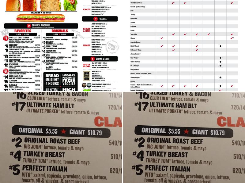 Jimmy John's Menu