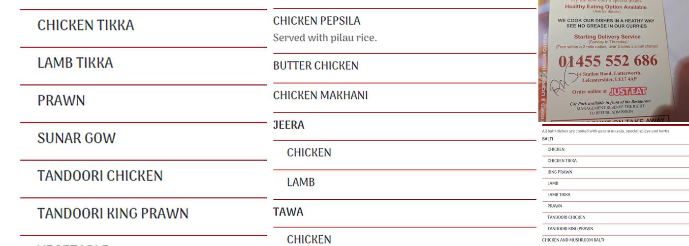 The New Sunar Gow Menu