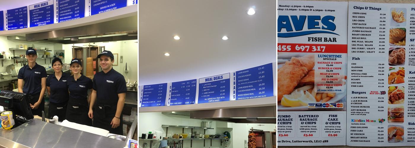 Waves Lutterworth Menu