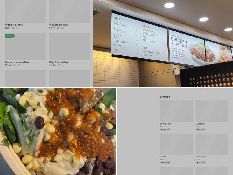 Chipotle Mexican Grill Menu