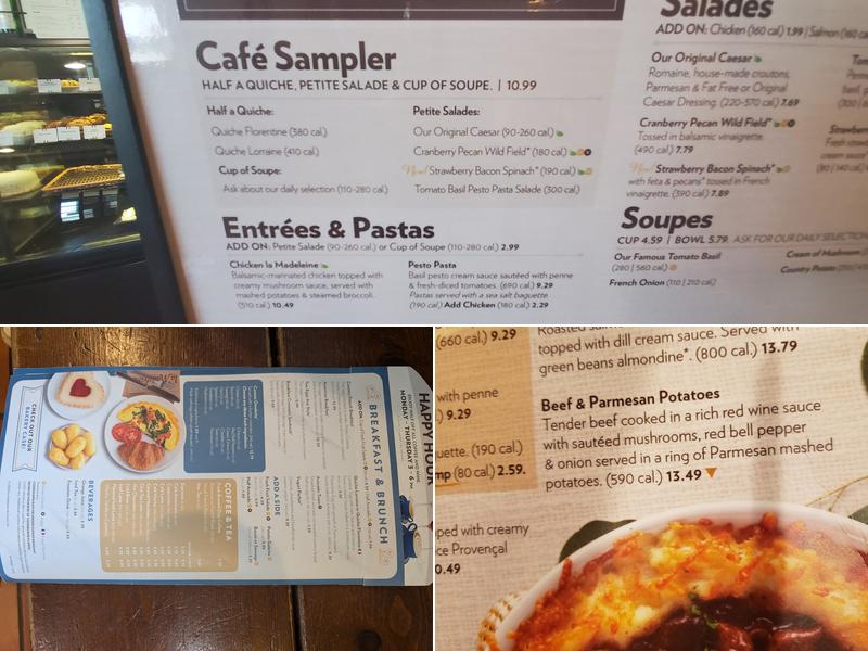 la Madeleine Menu