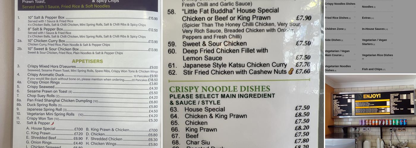 Little Fat Buddha Asian restaurant &FISH &CHIPS Menu