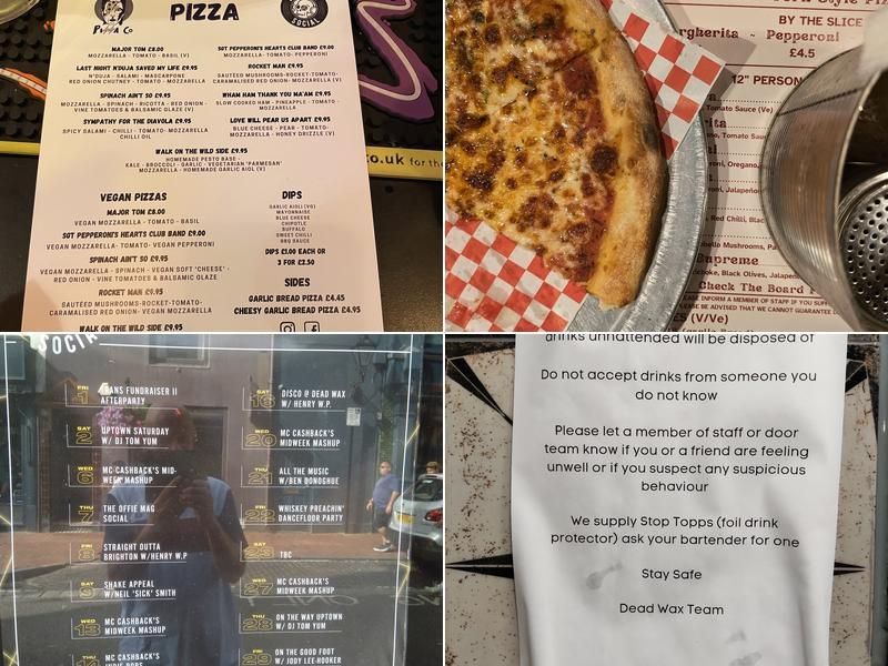 Dead Wax Social Menu