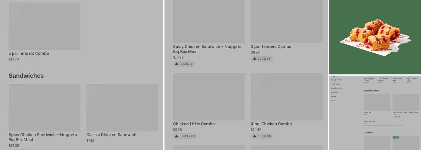 KFC Menu
