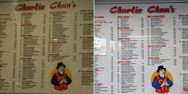 Charlie Chans Menu