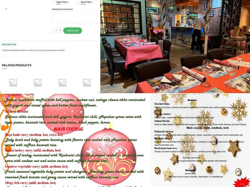 The Himalayan Spice Menu