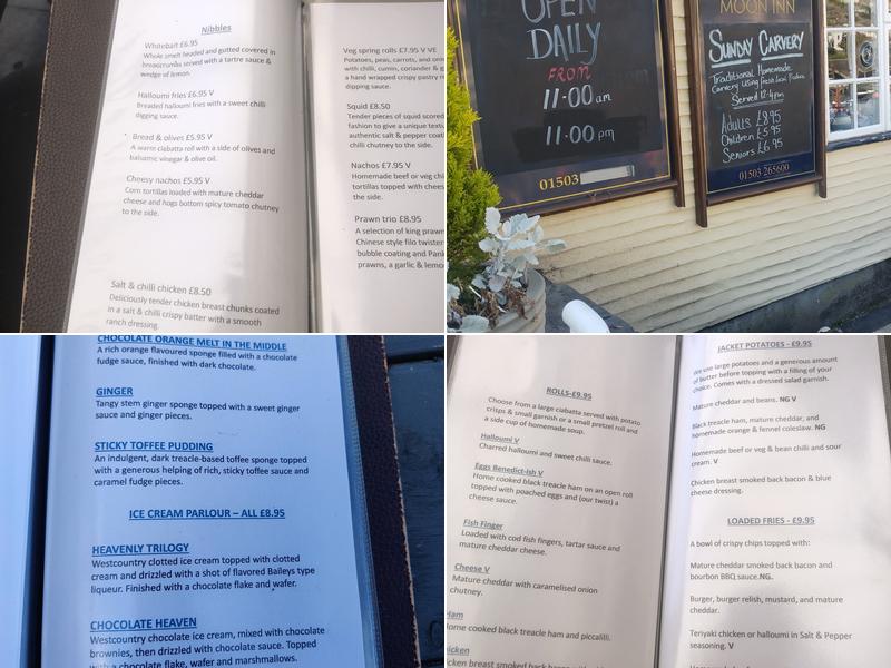 The Harbour Moon Menu