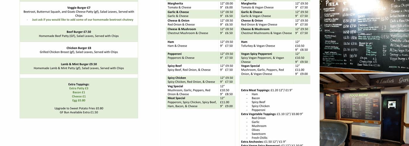 The Bowling Green Menu