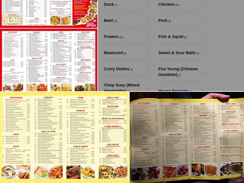 The Golden Lion Menu