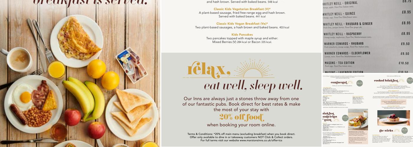 Fishermans Cot Tiverton by Marston's Inns Menu